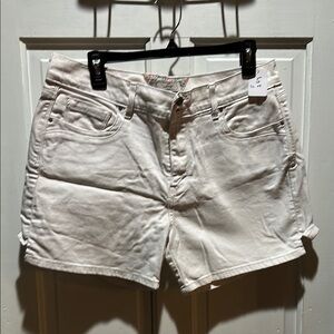 Levis Women's White Denim Shorts Size 14